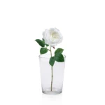 Artificial Rose Flower, White Color, Size 36 cm