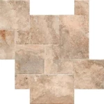 Crosscut Porcelain Tiles for Residential Spaces, Matte Surface, Size 25×25 cm, Dark Beige Color, 10 mm Thickness