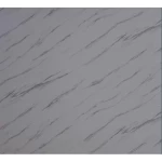 Chinese PVC marble substitute, size 290 x 120 cm rectangle, glossy gray