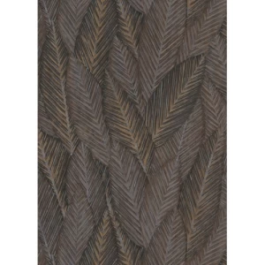 Leaf-patterned Wallpaper 10 m Length, 0.53 m Width, Brown Color | Balbaid Decor Company