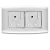 Electrical Switch socket  with 2 g switch 2 way 13 Amp Alfanar Model  Omnia Size 7x14 Colour Silver with Chrome Ring