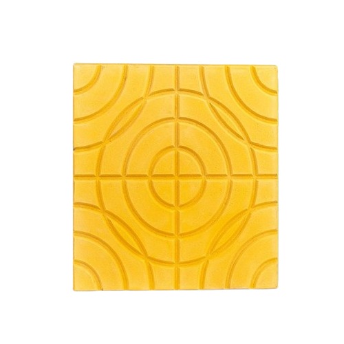 Cement Decorative Tile 40x40x4 cm Yellow, Unique Geometric Design | Al Sarif Building Materials