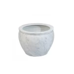 Ceramic Flower Pot, Dimensions 40×40 cm, White Color, Round Shape