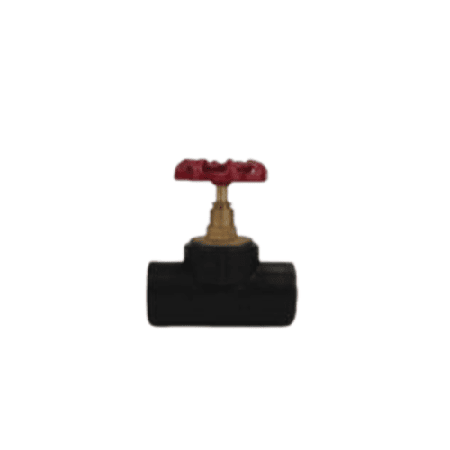 PPR Stop Valve Red Handle Size 32 mm, Pressure 25 bar, Black Color | Ask Thermal Pipes Factory