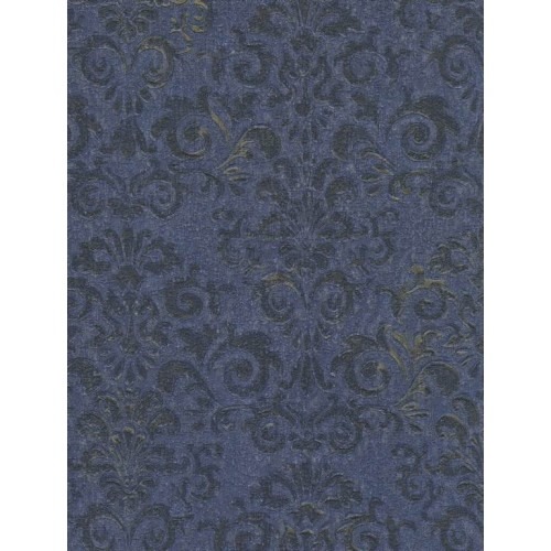 Italian Wallpaper Classic Design 10 m x 1.06 m Navy Blue, Model 81848 | Balbaid Decor Company