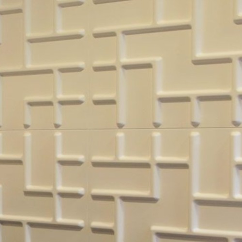 لوحات جدارية 3D، أبعاد 50×50 سم، لون أبيض، تصميم تيترس | 