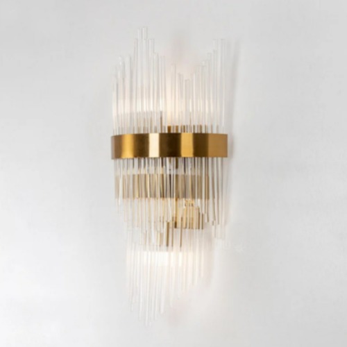 Wall Lamp 28 cm Width 65 cm Length, Gold Color | 