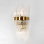 Wall Lamp, Gold Color, 28 cm Width, 65 cm Length