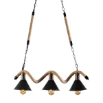 New Classic Luxury Crystal Pendant Light, Size 16×76 cm, Black