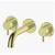 Concealed Wall Bath Washbasin Mixer, Gold