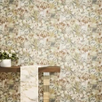 ورق جداري تصميم مشجر، مقاس 10 م×50 سم، لون بني