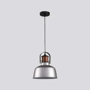 Decorative Hanging Light Diameter 22 cm Height 30 cm Cable 200 cm Silver, Single Bulb | 