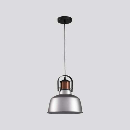 Decorative Hanging Light Diameter 22 cm Height 30 cm Cable 200 cm Silver, Single Bulb | 