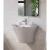 Hanging Washbasin length 55 cm, width 45 cm, height 37.5 cm, Grande Model, Chrome