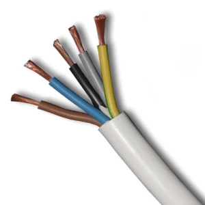 كابل 1mm 5 خطوط نحاس شعر مرن 300/500 فولت معزول PVC بني، اسود، رمادي، ازرق، اصفر/اخضر | مصنع شركة نحاسكم العالمية