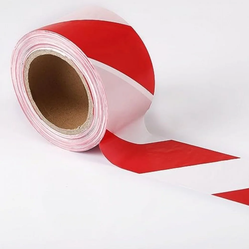 شريط تحذير عرض 2 إنش لون أحمر وأبيض | متجر قمم إطفائى لأدوات سلامة