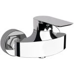 Italian Infinity Shattaf Mixer With Handle Above, Brass, Chrome Color