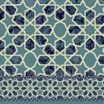 سجاد مساجد من البوليستر أزرق فاتح، ارتفاع خيط 10 ملم، تصميم إسلامي، موديل النجم