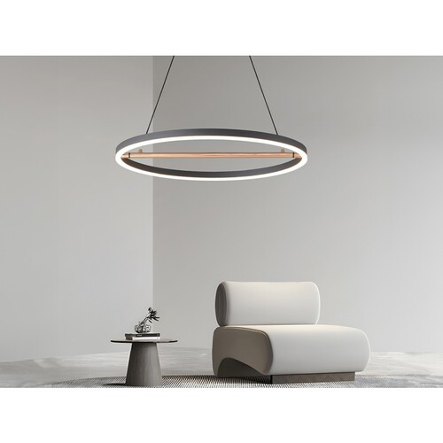 Hanging Light 1500 mm × 350 mm, Sand Black + Rose Gold, 27W LED | 