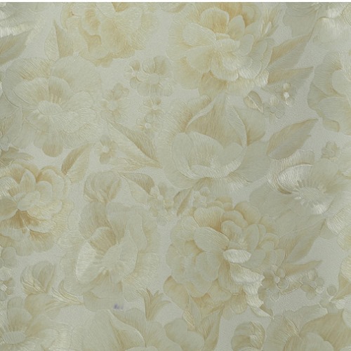 Floral Wallpaper Vinyl Wrap 15.6m x 106cm Yellow White Grey | Luxury line