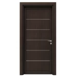 Classic natural wood door, burnt brown color, size 235 x 115 cm, thickness 6 cm, model M01