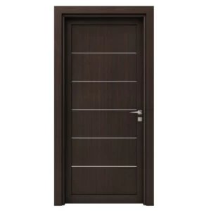 Classic Natural Wood Door 235x115 cm, 6 cm Thick, Burnt Brown | YT-07397116