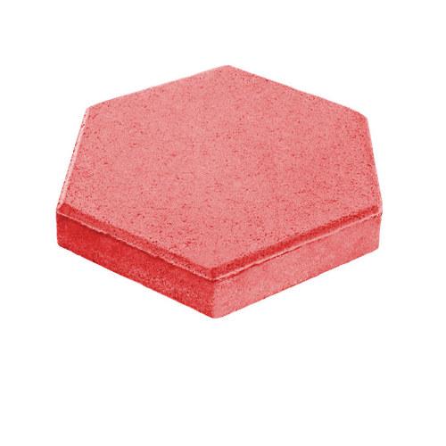 Hexagonal Interlock Paver Tile 8 cm Thickness, 20 cm Size, Red Color | AL ARMAK COMPANY