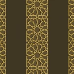 ورق حائط نقشات طول 15.6 م، عرض 100 سم، لون بني مع ذهبي 