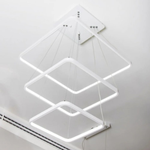 Modern Pendant Light Size 50×50×100 cm, White | 3683