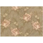 Italian Wallpaper Brown Color Floral Design, Size 10mx0.73m, Model 81133