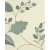 British wallpaper leaf-patterned design size 10m x 0.53m beige and turquoise, model 20586