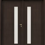 Wooden Double Door Premium, Size 220 × 235 cm, Dark Brown Color, Thickness 6 cm, Model GD05