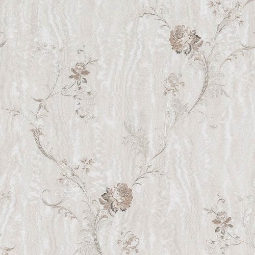 Floral Wallpaper Gray Color 10m x 1.06m, Model 5422 | Balbaid Decor Company