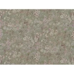 Floral wallpaper, pale green color, length 10 m, width 0.53 m, model 221303  