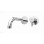 Wall Washbasin Mixer Diameter 4.6 cm Size 30 x 7 cm, Glossy Chrome 