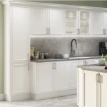 Classic Aluminum Kitchen Color Light Gray Natural Granite Marble Hydraulic Hinges Brand Abyat