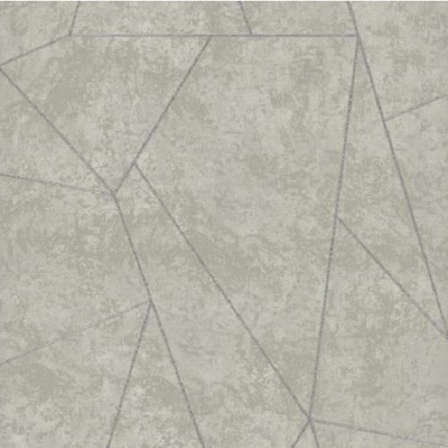 Geometric Wall Decoration 10 m x 0.53 m Gray with Silver | Abyat Company Maison