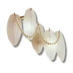 شريط جداري مودرن، ذهبي، إنارة ناعمة، أبعاد 30×35 سم