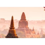 Wall mural for decor historic design, Size 366 cm × 254 cm, brown color