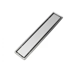 صفاية مياة للحمام، تصميم مستطيل، لون فضى، ابعاد 30×6 سم 