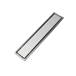 صفاية مياة للحمام تصميم مستطيل 30×6 سم لون فضى | N167.507