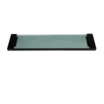 رف زجاجي ستانلس ستيل، ابعاد 55×12.5×2.1 سم، لون اسود مطفي