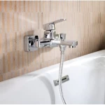 Bath Mixer Dimensions 21.5×18.6×11.7 cm, Chrome Color