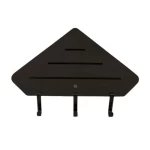 Glass Shower Shelf,  Size 256x190x44.5 mm, Glossy Titanium