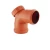 UPVC Plastic Elbow ACCESS ELBOW 90° Chanal  Size 75 mm Color Orange