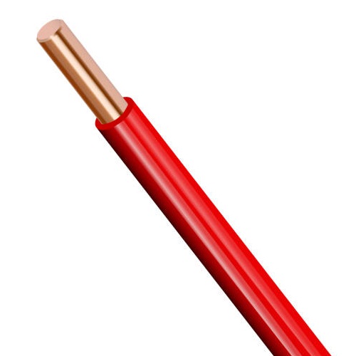 لفة سلك مفرد 14 AWG، نحاس مصمت، عزل PVC 1000 فولت، احمر | شركة كابلات الشرقية للصناعة