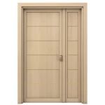 double wood plastic composite (WPC) door, beige color, dimensions 160 × 235 cm, model number GM01