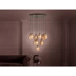 SIRACUSA Pendant Light, Copper and Brown Color, Dimensions 1500 mm × 615 mm, E27W LED