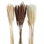 Decorative artificial flowers, brown and white color, 70 cm height