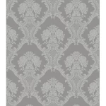 ورق حائط اسباني لون رمادي تصميم كلاسيك، مقاس 10 م×0.53 م، موديل 4-4001